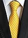 Wehug Men's Classic Stripe Jacquard Woven Orange Silk Tie Formal Party Suit Necktie Neck Ties For Men Ld0036