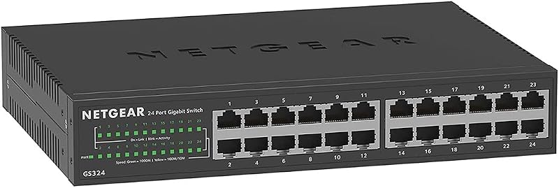 NETGEAR GS324 24-Port Gigabit Ethernet Switch Plug and Play Silent Desktop