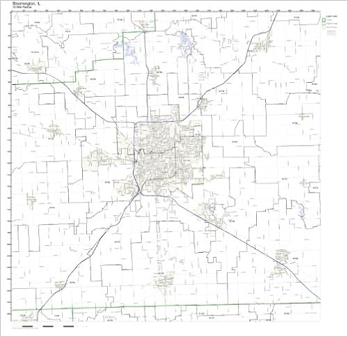 Bloomington Il Zip Code Map Bloomington, Il Zip Code Map Laminated : Office Products