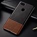 Pixel 3 XL Case,Two-Tone Vintage Genuine Leather Back Cover for Google Pixel 3 XL (Black)