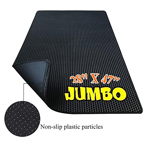 MUNTO Cat Litter Mat Large,XXL Cat Litter Mat,Plus Cat Litter Mat,Jumbo Size 28 x 47 inch Kitty Litter Mat,Extra Large Litter Box Mat,XXL Kitty Litter Mats,Plus Kitty Litter Mats