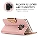 ProCase Galaxy S9 Wallet Case, Flip Kickstand Case with Card Holders Mirror Wristlet, Folding Stand Protective Book Case Cover for 5.8 Inch Galaxy S9 (2018 Release) -Pink