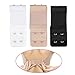 TINKSKY 3pcs Women's Elastic Bra Lingerie Extenders 2-Hooks 2 Rows Extension Straps in Different Colors (Black & White & Nude)