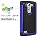 Tekcoo LG G3 Vigor Case, LG G3 Mini Case, (TM) [Tmajor Series] [Navy Blue] Shock Absorbing Hybrid Rubber Plastic Impact Defender Slim Hard Case Cover Shell for LG G3 Vigor,G3 Mini LS885 D725