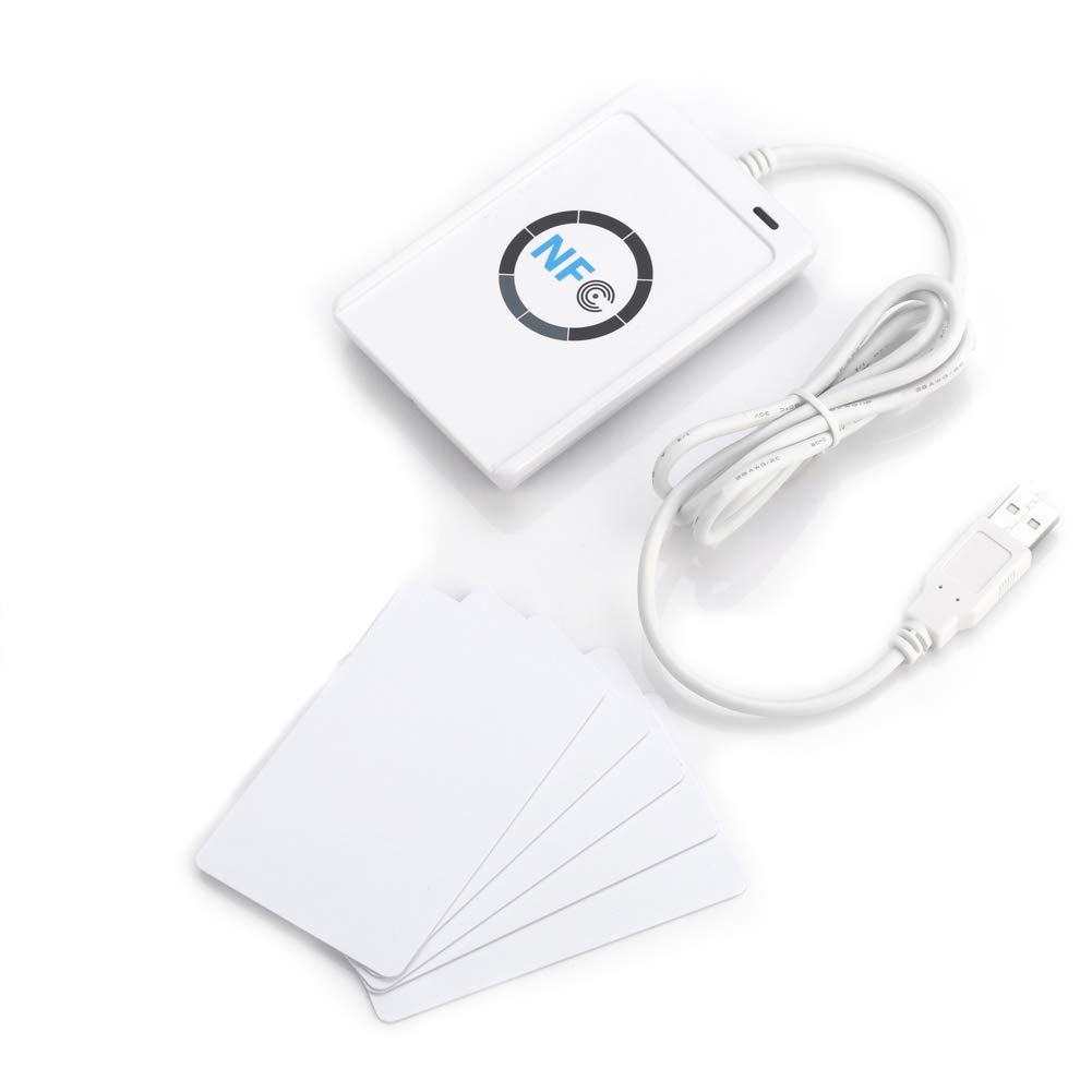 NFC RFID Reader/Writer, ACR122U IC Card USB Reader Contactless RFID Card Reader with USB Cable Supports ISO 14443 Type A and B