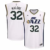 adidas Karl Malone Utah Jazz NBA Men's White Official Home Replica Jersey