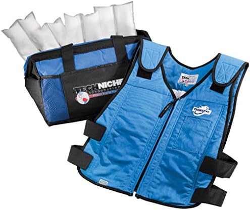 COOLING VEST - Blue - 2X Fits 250-300 lbs - With Phase Change Cool Pax & Cooler Bag