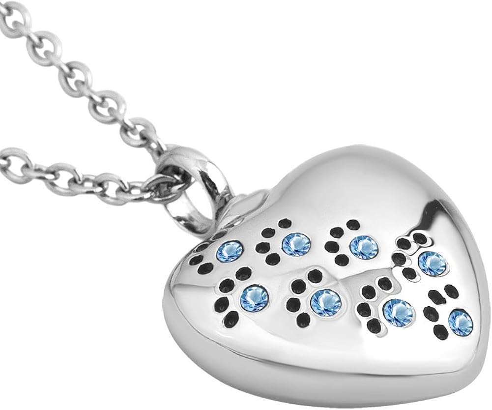very popular Sug Jasmin Cremation Heart Urn Necklace for Pet Ashes 