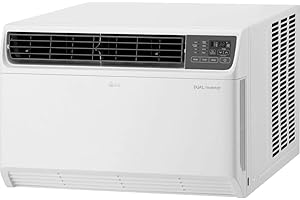 LG LW1817IVSM Dual Inverter Window Air Conditioner with Remote Control, 18,000 BTU, White