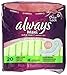 Always Maxi Soft & Clean with Odor-Lock Long/Super Without Wings, Lightly Scented Pads 20 Count (Pack of 2)