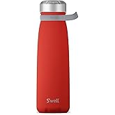 S'well Stainless Steel Traveler With Handle, 40oz, Poppy Red, Triple Layered Vacuum Insulated Containers Keeps Drinks Cold for 60 Hours and Hot for 20, BPA Free, Easy Carrying On the Go