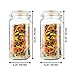 Galashield Glass Jars with Airtight Lids Leak Proof Rubber Gasket (Set of 2-67 oz)