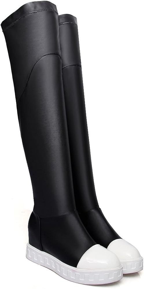 ladies flat knee boots