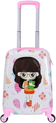 Amazon Jktown 子供用キャリー 子供用スーツケース キッズ用スーツケース キッズキャリー キャリーバッグ 機内持込み キャリーケース キッズ用 子供用 男の子 女の子 乗って遊べる 動物柄 1泊 2泊 18インチ Xx1056 ピンク ガール キャリーケース