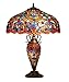 Chloe Lighting CH33473BV18-DT3 Sadie Tiffany-Style Victorian 3-Light Double Lit Table Lamp with 18-Inch Shade