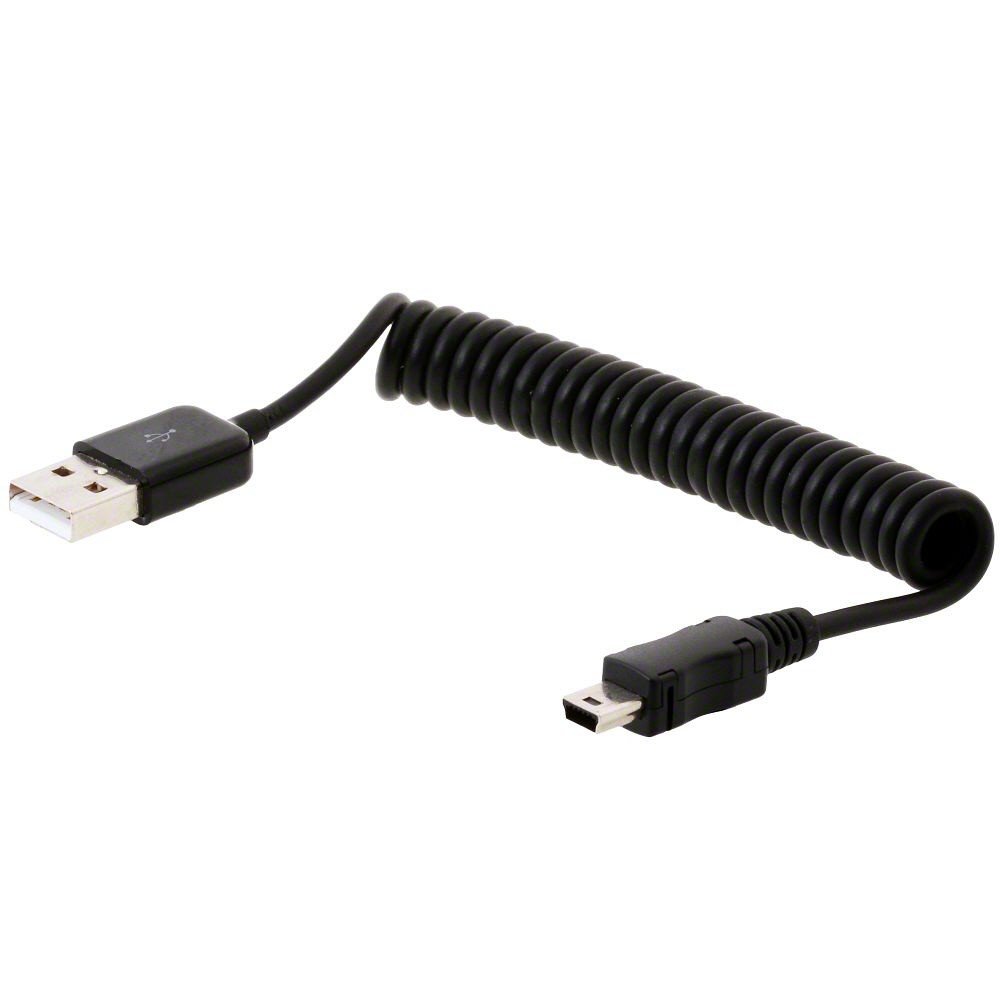 DeLock Cable USB 2.0 Type A to Mini B Spiral Cable to 60 cm