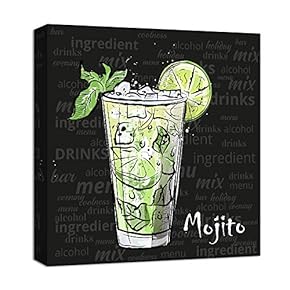 Canvas Wall Art for Living Room,Bedroom Home Artwork Paintings Cocktail Ready to Hang - 12x12 inches
