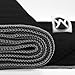 Youphoria Yoga Microfiber Non-Slip Towel - Hot Yoga Mat Towel for Enhanced Grip and Sweat Absorption - Black with Gray Stitching