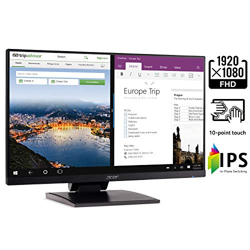 Acer UT241Y bmiuzx 23.8” Full HD (1920 x 1080) Zero Frame IPS Touchscreen Monitor with Dual-Hinge Tiltable Stand (USB 3… - Image 2