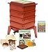 Worm Factory 360 Worm Composting Bin + Bonus What Can Red Wigglers Eat? Infographic Refrigerator Magnet (Terracotta) - Vermicomposting Container System - Live Worm Farm Starter Kit for Kids & Adults primary