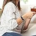 IMYMAX for Fitbit Charge 2 Bands Bracelet Women Replacement Dressy Artificial Pearl Elastic Handmade Bracele/Wrist band for Fitbit Charge 2 Smart Watch (Pearl Black)
