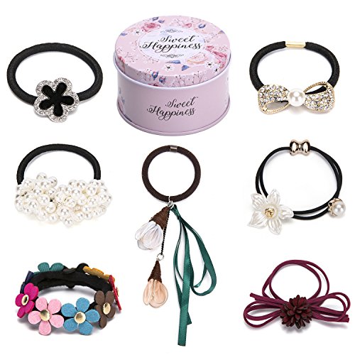 Hy Fancy 7pc 10pc Stylish Stretch Hair Ties Of Comfortable Elastic