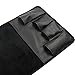 DOESIT Magazine Holders,Black Velvet Sofa Armrest Organizer with 5 Pocket Organizer for Remote Control, Cell Phone,Magazines,Pencil