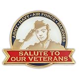 Salute To Our Veterans Patriotic Lapel Pin