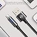 [Type-C] Power Off/On Smart LED Auto Disconnect 6FT Quick Charge Data Cable QC 3.0 Compatible with Samsung Galaxy S9,S8+,New MacBook,Google Pixel,Nexus 6P,LG,HTC More Below (Type C Black, 5FT/1.5M)