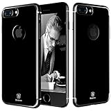 iPhone 7 Plus Case, [Glitter] [Electroplating] [Metallic Finishing] [Scratch Resist] [Shockproof] Ultra Slim Case Cover for Apple iPhone 7 Plus - Jet Black