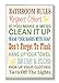 Stupell Home Décor Bathroom Rules Typography Rubber Ducky Bathroom Wall Plaque, 10 x 0.5 x 15, Proudly Made in USA