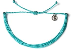 Pura Vida Jewelry Bracelets Solid Bracelet - 100% Waterproof and Handmade w/Coated Charm, Adjustable Band