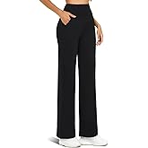 SUSORKEO Women's High Waisted Straight Leg Yoga Pants with Pockets Trouser Style Dressy Lounge Sweatpants Stretch for Workout