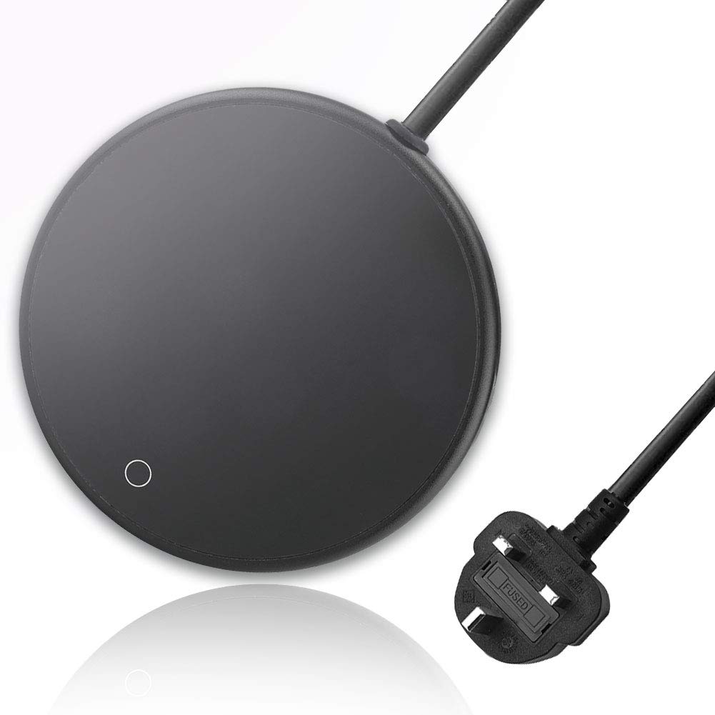 15Watt Coffee Mug Warmer, Electric Cup Warmer with Automatic Shut Off for 8 Hours, Office/Home Desk Use Electric Cup Heating Plate for Tea, Water, Cocoa, Milk, Beverage. (Black)