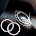 TOBATOBA 6 Pack Crystal Rhinestone Car Bling Decorations Ring Emblem Sticker Decor Car Engine Start Stop Accessories for Men and Women, 6 Pieces