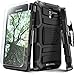 Evocel Generation Series Phone Case Compatible with Kyocera Hydro View (C6742), Hydro Reach (C6743), Hydro Shore featuring HD Screen Protector and Belt Clip Holster, Black