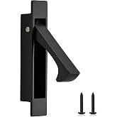 JOY DECOR Matte Black Pocket Door Pull Handle, 1 Pack | Flush Mount Edge Pull, Smooth Sliding Door Grip, For Pocket Doors, Closet Doors, Home Hardware Updates