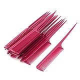uxcell Plastic Hairdressing Fine Toothed Pointed Hair Styling Rat Tail Combs 20pcs