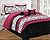 7 Piece Luxurious Pink Comforter Set for King Size Bed includes Quilted Comforter Bedskirt Pillows Shams Dubai Collection