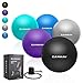 CANWAY Exercise Ball - Extra Thick & Slip Resistant Workout Ball, Professional Grade 2200lbs Anti-Burst Stability Ball, 65CM Yoga Ball with Quick Foot Pump