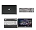 Black Carbon Fiber Skin Decal wrap Skin Case + Semi Black Keyboard Cover Compatible with HP Envy x360 m6 Series m6-w101dx m6-w102dx m6-103dx m6-105dx 15.6