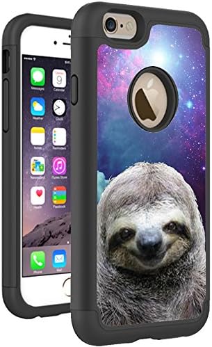 iPhone 6S 6 Case Cover By HybCase Featuring Cherry Sloth In Hipster Galaxy Space Fun iPhone 6S Cases For Girls Teens Women