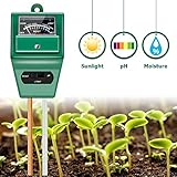 Sonkir Soil Tester, MS02 3-in-1 Plant Moisture Sensor Meter/Light/pH Tester for 