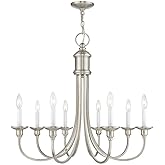 Livex Lighting 5148-91 Cranford 8-Light Chandelier, Brushed Nickel