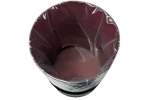QWORK 5 Pack 55 Gallon Clear Plastic Drum Liners, Heavy Duty Leak Proof Clear Bucket Liner Bags for Marinating and Brining, B
