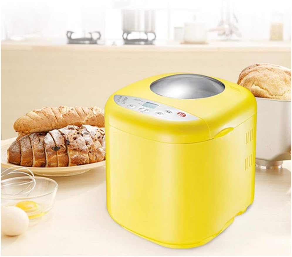 Bread Machine, Breadmaker Automatic Bread Machine with Nut Dispenser, 1 Hour Heat Preservation 15 Hours Delay Time, Gluten Free Whole Wheat, Stainless Stee