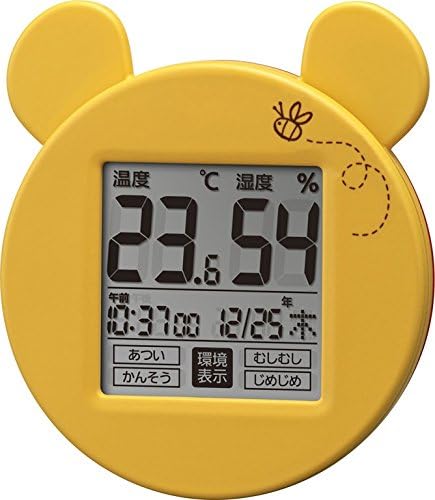 Temperature and Humidity Meter (Celsius Display) Winnie the Pooh Navi Yellow