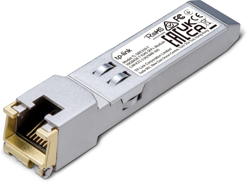 TP-Link TL-SM5310-T 10GBASE-T RJ45 SFP+ Module Hot-Pluggable Metal Housing Low