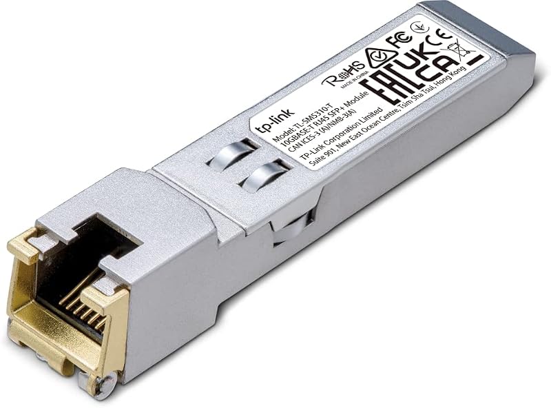 TP-Link TL-SM5310-T 10GBASE-T RJ45 SFP+ Module Hot-Pluggable Metal Housing Low