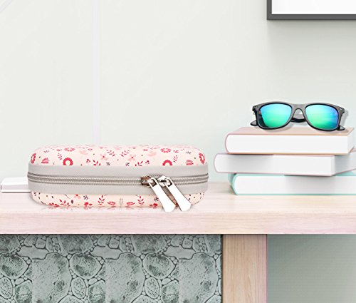 Skycase Sunglasses Case for Women Semi Hard Eyeglasses Case Holder Floral 62